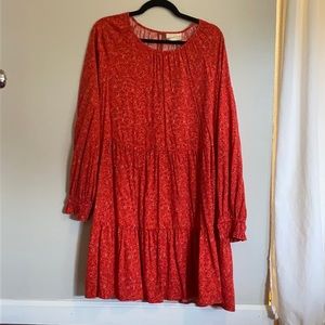 Tags on never worn, universal thread, red/ orange floral dress